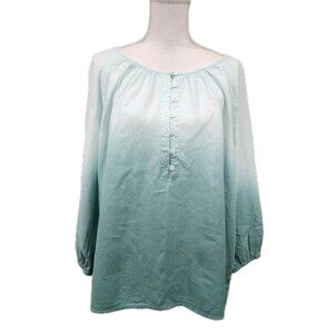 J.Jill Pure Jill Dip-Dyed Ombre Scoop Neck Top/Blouse Sizes XLarge